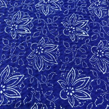 Kékfestő konyharuha nyíló tulipán mintával