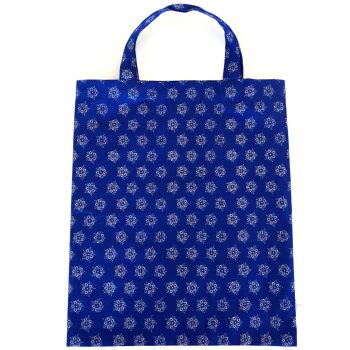 Kékfestő szatyor rövid füllel, varázsszemes mintával