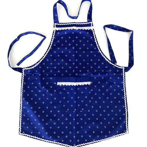 Kékfestő gyerek kötény csillagvirág mintával