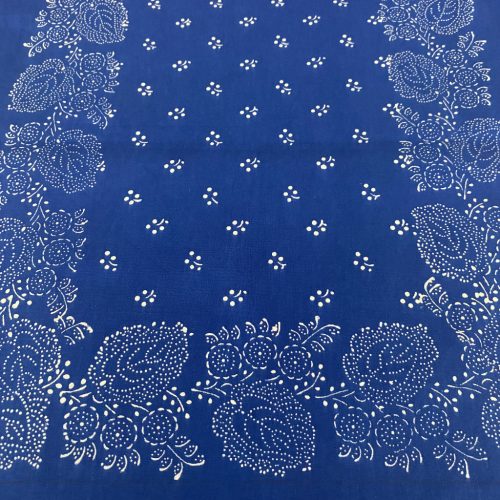 Kékfestő asztali futó terítő 90x40cm leveles mintával