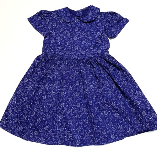 Kékfestő gyerek ruha búzavirágos mintával