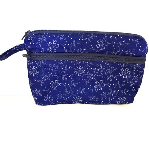 Kékfestő neszesszer búzavirágos mintával